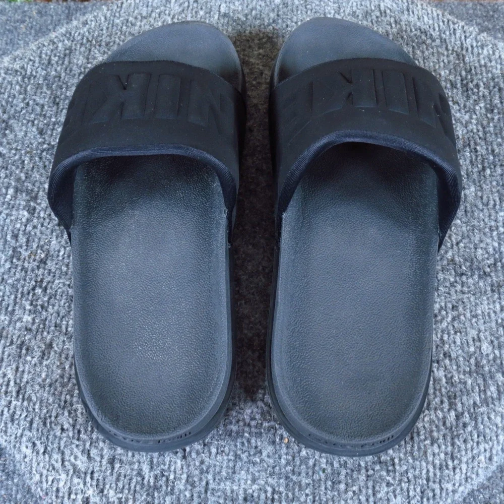 Nike Offcourt Slide Women Athletic Slide Sandals Size 8 Gym Recovery Black Black